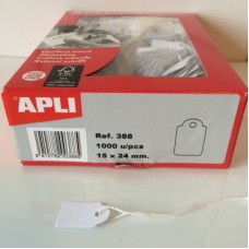 Apli hangetiket met koord 15x24mm 1000st Td35251524